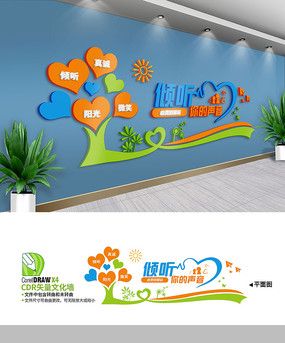 绿色健康教育知识文化墙设计——营造健康校园新风尚